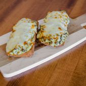 Artichoke spinach cheese bread